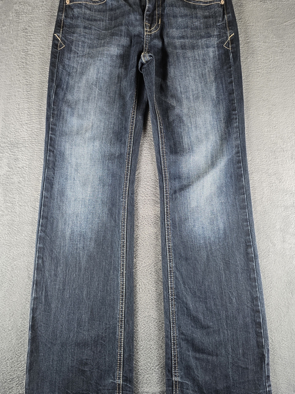 Rock Roll Denim Boys BB Gun Bootcut Jeans 14R Dark Wash Western Cowboy Stitched